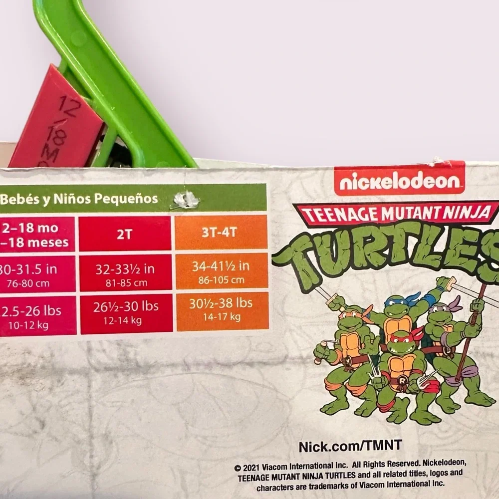 NWT Baby Nickelodeon Teenage Mutant Ninja Turtles Michelangelo Costume